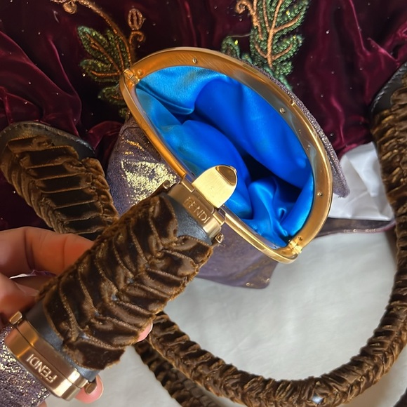 Fendi Squirrel Embellished Velvet Spy bag - Picture 9 of 15